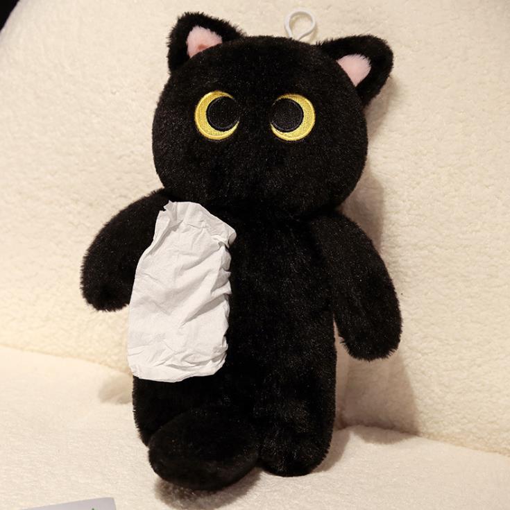 Cute Cat Plush Toy Cartoon Stuffed Animals Cat Tissue Holder Plush Car Tissue Box 6