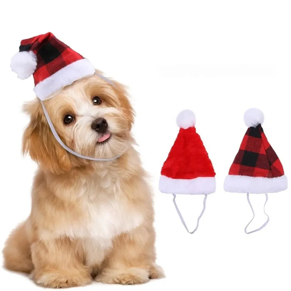 Christmas Decoration Pet Hat Santa Claus Hat For Cats Dogs Puppy Xmas Decoration New Year Party Supplies Pet Costume 1