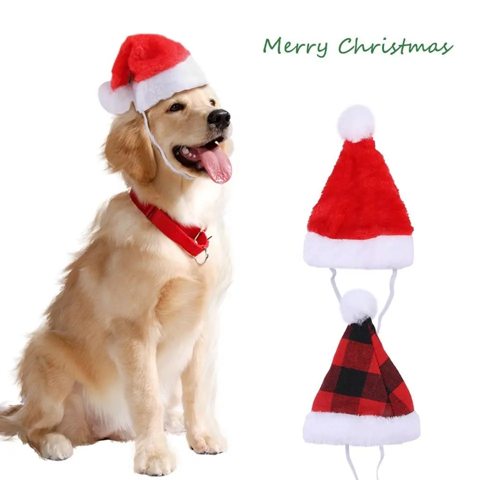 Christmas Decoration Pet Hat Santa Claus Hat For Cats Dogs Puppy Xmas Decoration New Year Party Supplies Pet Costume 3