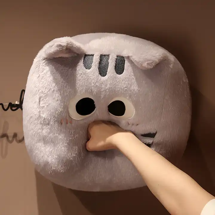 Customized Plush Toys Stuffed Cartoon Square Cat Cushion Soft Pillow Toys 4