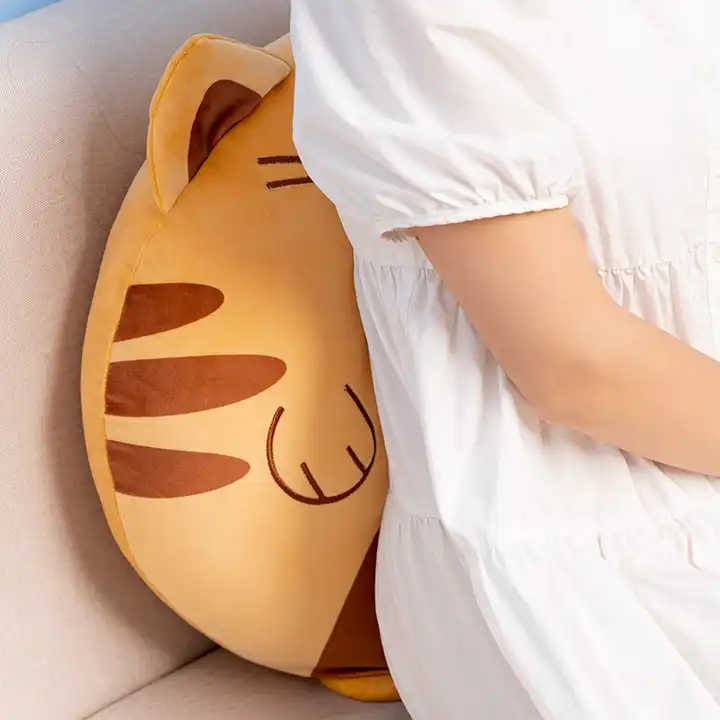 Wholesale Stuffed Animal Toy Cat Plush Pillow Cute Throw Pillow Soft Plush Toy Animal Hand Warmer Nap Gift 6