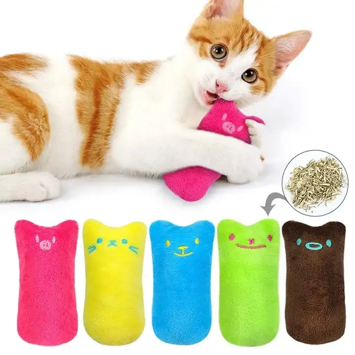 Eco Friendly Fabric Cute Animals Shaped Cat Nip Toys Pet Catmint Toy 1