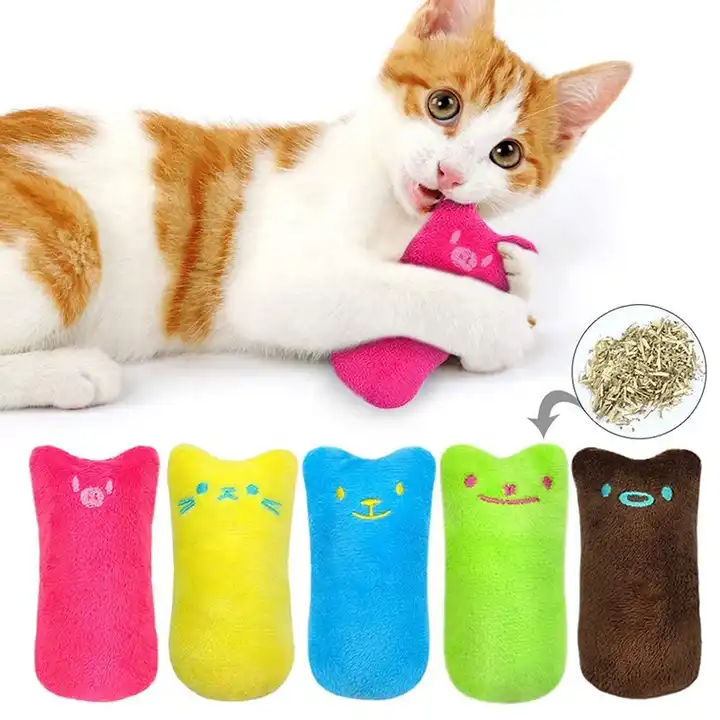 Eco Friendly Fabric Cute Animals Shaped Cat Nip Toys Pet Catmint Toy 3