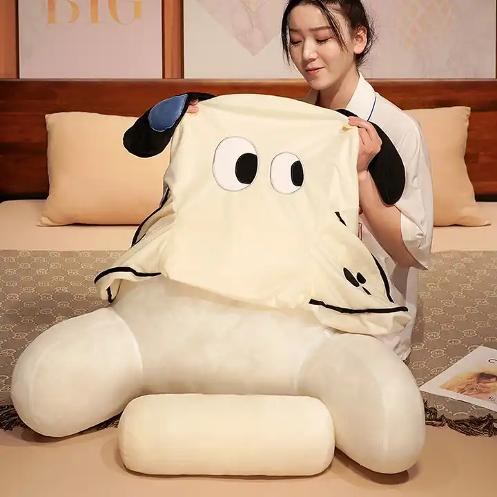 Hot Selling Cartoon Stuffed Animal Big Eye Sweaty Cat Super Soft Pillow 3