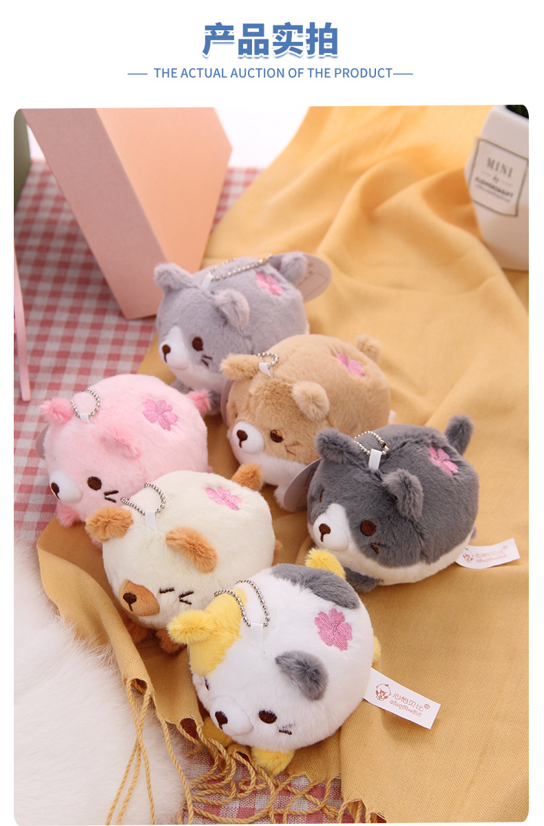 Kitten pendant Plush cat backpack pendant Rabbit fur material puppy dog plush stuffed & plush toy 8