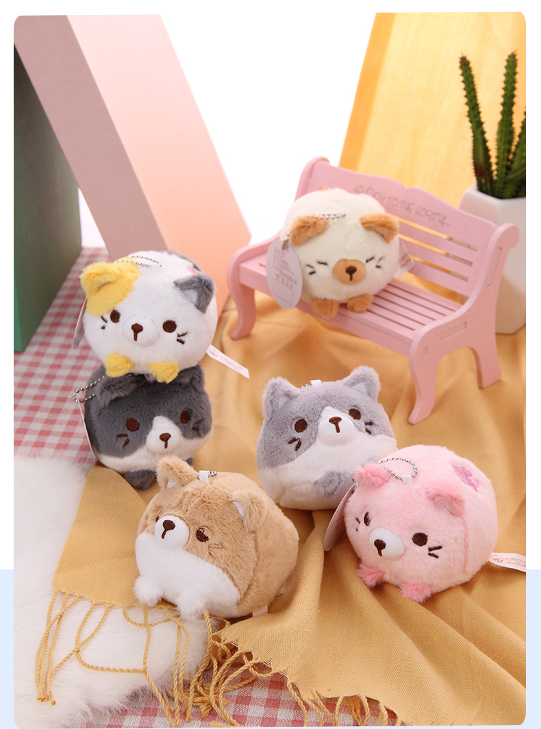 Kitten pendant Plush cat backpack pendant Rabbit fur material puppy dog plush stuffed & plush toy 9