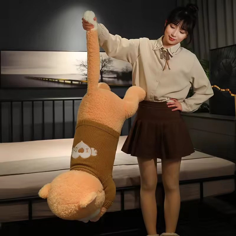 Wholesale Stuffed Animal Toy Soft Pillow Cute Long Body Cat Plush Toy 7