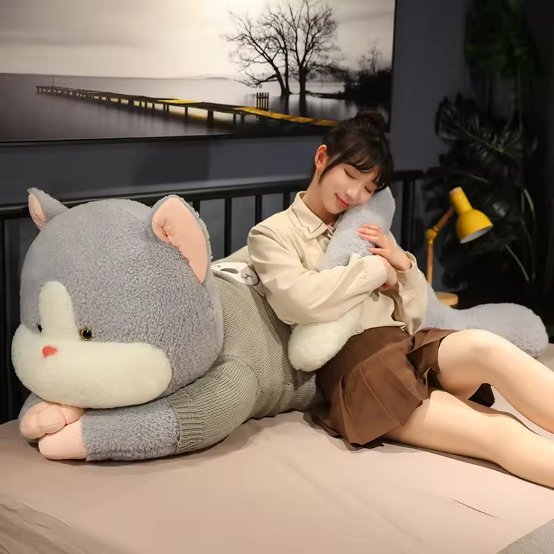 Wholesale Stuffed Animal Toy Soft Pillow Cute Long Body Cat Plush Toy 8