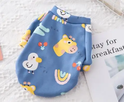 Wholesale Pet Clothing Cartoon Cute Pet Clothes Summer Shirt Casual Vests Cat T-shirt Puppy Dogs Clothes for Small Pets 5