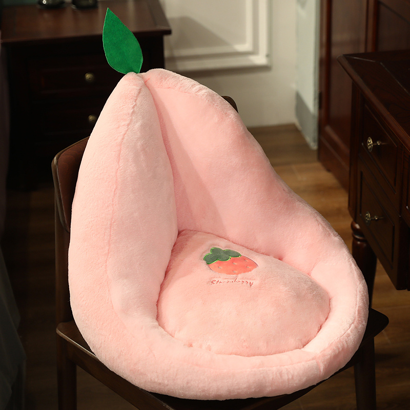 Eco-friendly material fruit cartoon cushion lamb wool seat cushion 3