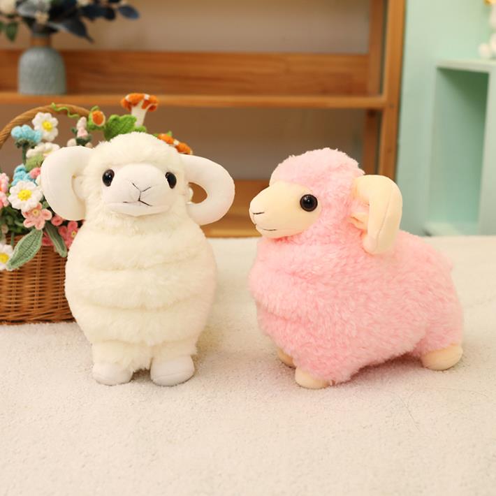 Custom Mini Llama Soft lamb Material Black Sheep Big Corn Cute Soft Stuffed Plush Sheep Toy 11