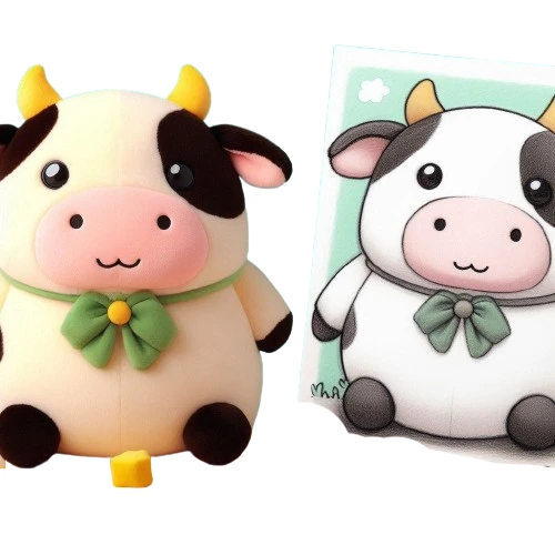 Создайте свою собственную плюшевую игрушку-корову, мягкую игрушку на заказ, милую плюшевую игрушку. 1