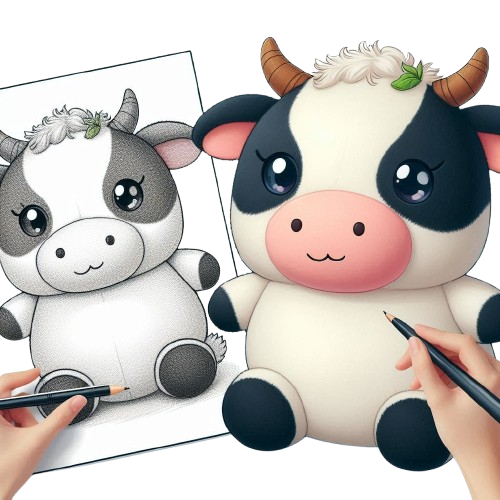 Создайте свою собственную плюшевую игрушку-корову, мягкую игрушку на заказ, милую плюшевую игрушку. 9