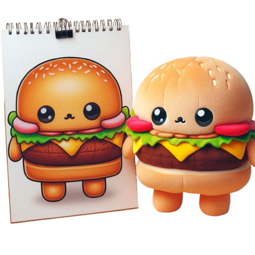 Restaurant Mascot Cute Embroidery Hamburger Plush Pizza Toy Custom Anime Plush Doll 9