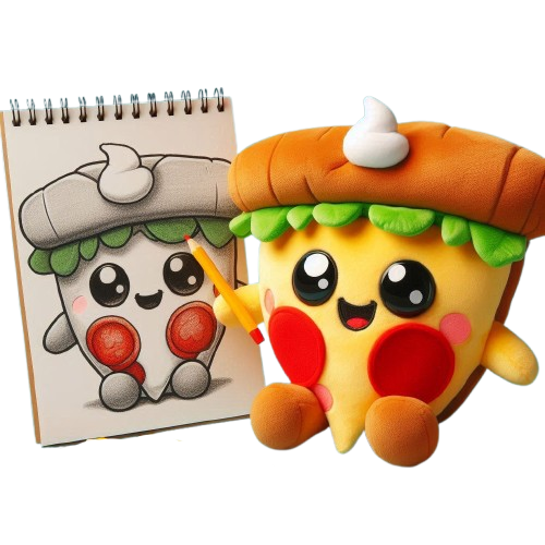 Restaurant Mascot Cute Embroidery Hamburger Plush Pizza Toy Custom Anime Plush Doll 11