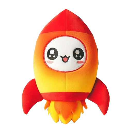 Custom Anime Plush Doll Embroidery Eyes Rocket Plush Doll Custom 20cm Toy 5