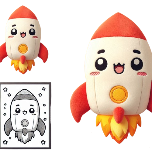 Custom Anime Plush Doll Embroidery Eyes Rocket Plush Doll Custom 20cm Toy 7