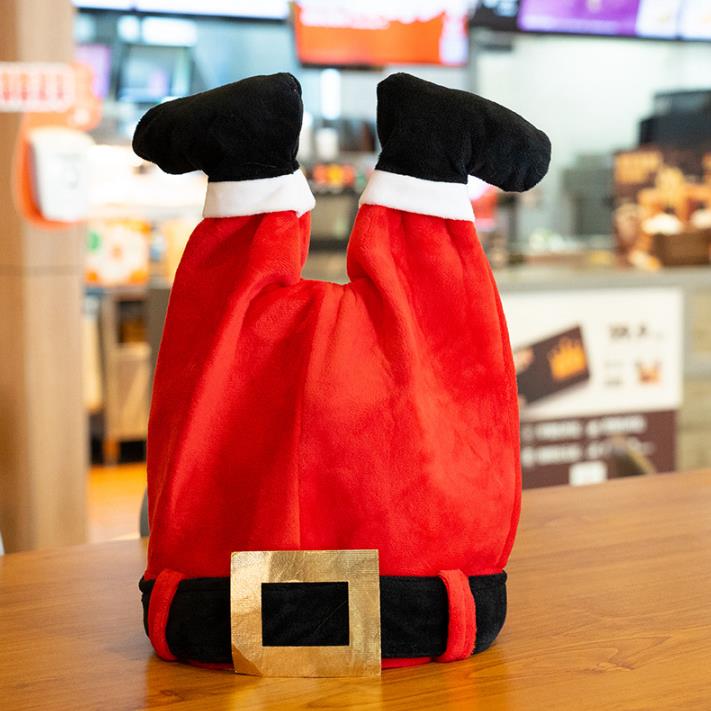 Creative spoof plush toys electric Santa Claus pants hat novel and interesting plush hat 12