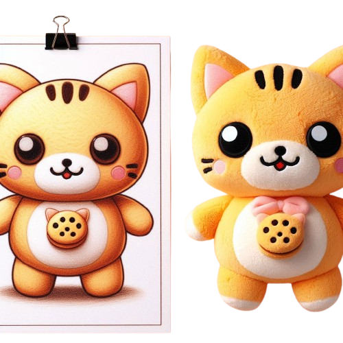 Custom Plush Toys Stuffed Animal Made from Drawing Kawaii Plush Cat 15cm Cute Japanese Plush 13