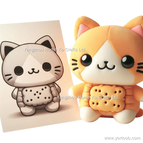 Custom Plush Toys Stuffed Animal Made from Drawing Kawaii Plush Cat 15cm Cute Japanese Plush 12