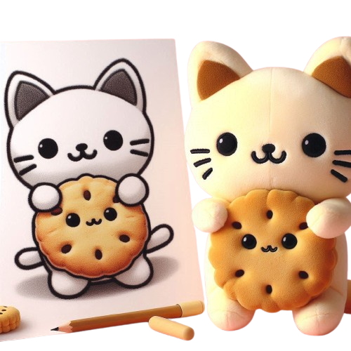 Custom Plush Toys Stuffed Animal Made from Drawing Kawaii Plush Cat 15cm Cute Japanese Plush 11