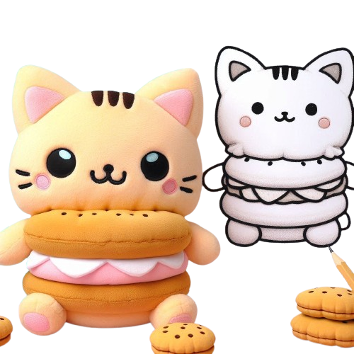 Custom Plush Toys Stuffed Animal Made from Drawing Kawaii Plush Cat 15cm Cute Japanese Plush 9