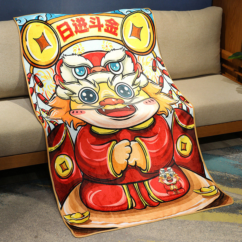 Dragon blanket pillow warm indoor for winter Christmas Mascot 9