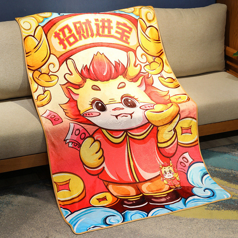 Dragon blanket pillow warm indoor for winter Christmas Mascot 7