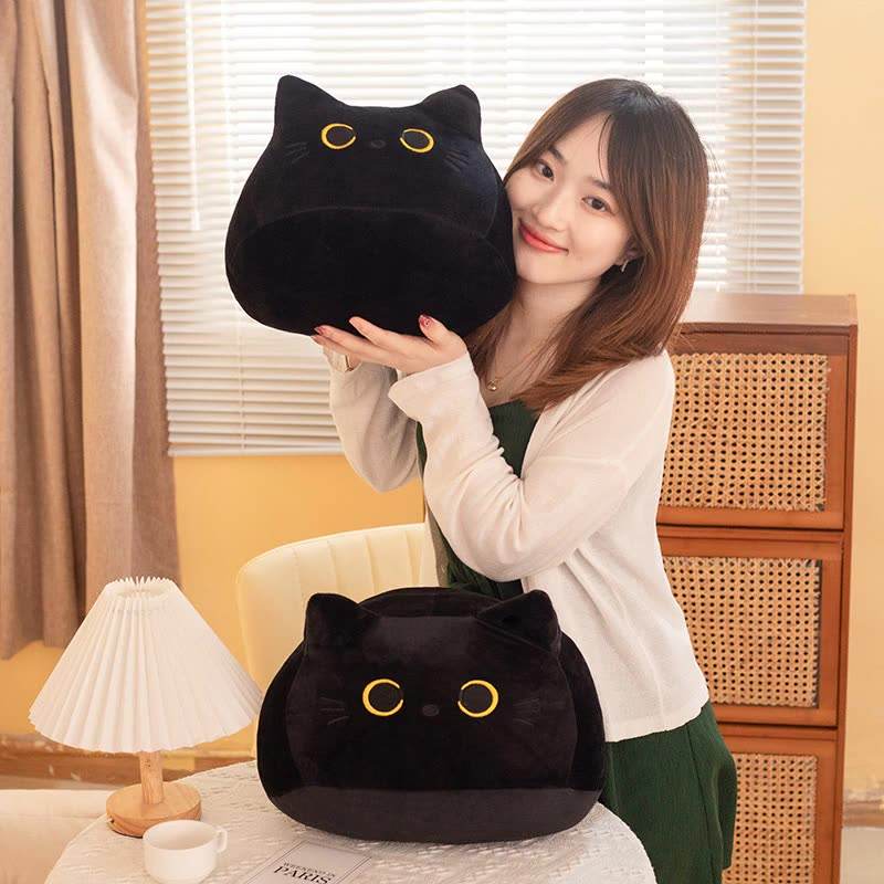 Kawaii Black Cat Stuffed Animal Black Plush Cat 7
