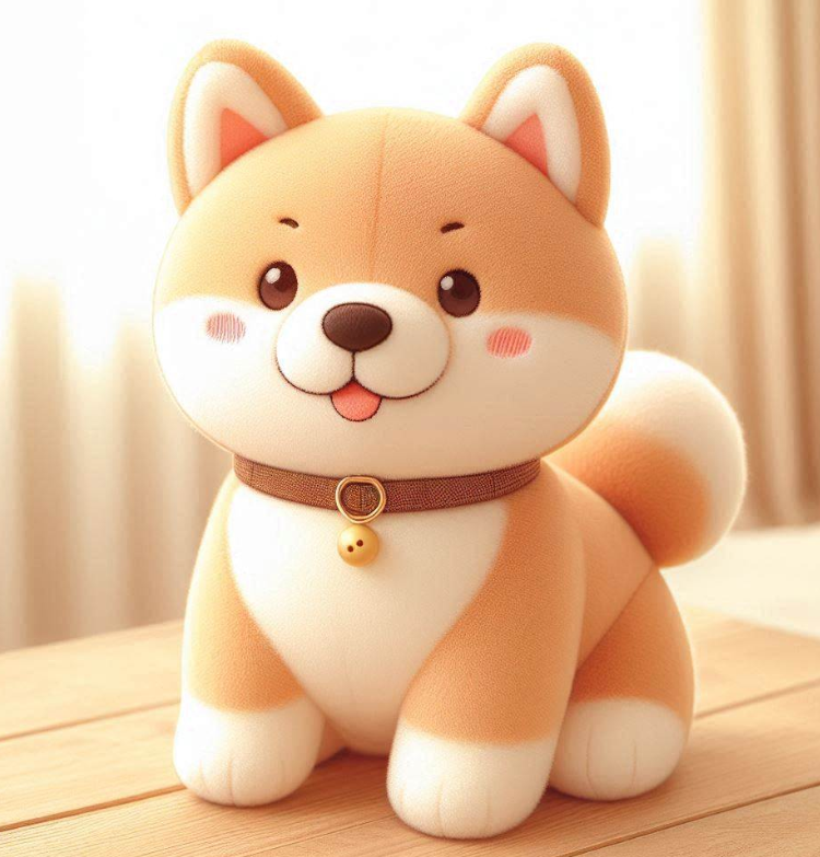 Custom stuffed plush toy custom shiba dog puppy doll keychain plush pillow with company logo embroidered. 2