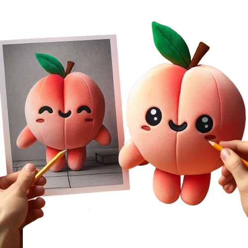 Super Soft PP Cotton Filling Peach Plush Pillow Toy Custom Made Plush Fruits and Vegetables 10