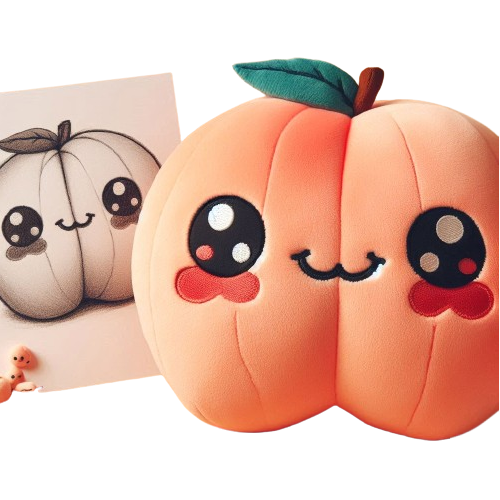 Super Soft PP Cotton Filling Peach Plush Pillow Toy Custom Made Plush Fruits and Vegetables 13