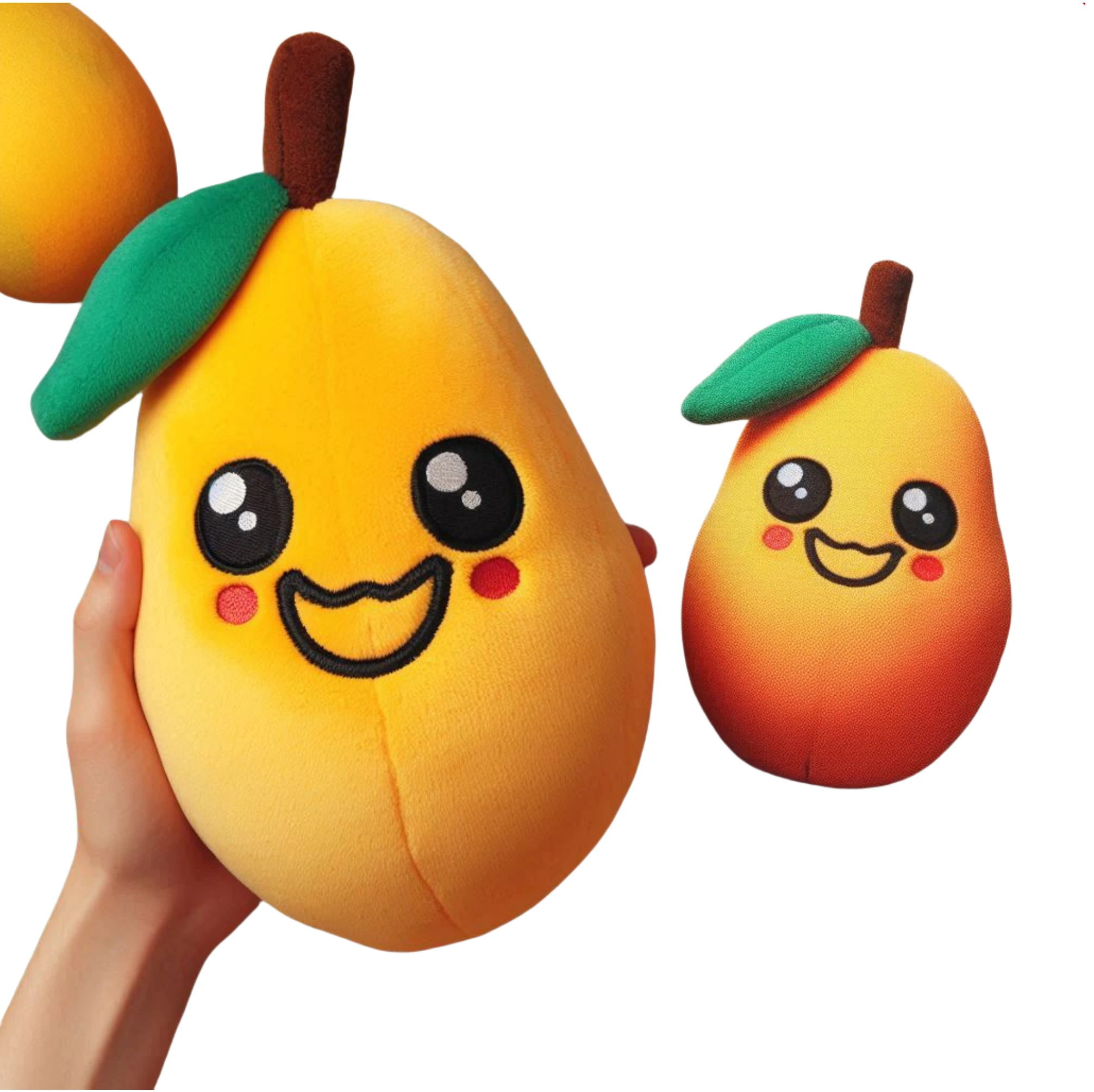 Cute Organic Plush Toy Mango Filled with Cotton Low MOQ Professional Make Your Own Custom Plush Toy 1