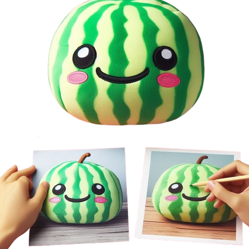 Kawaii Custom Doll Plush Watermelon Push Fruit Toy 20 cm Custom Plush Doll 11