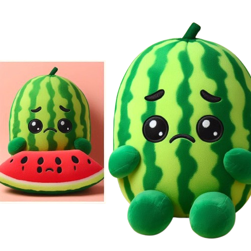 Kawaii Custom Doll Plush Watermelon Push Fruit Toy 20 cm Custom Plush Doll 10