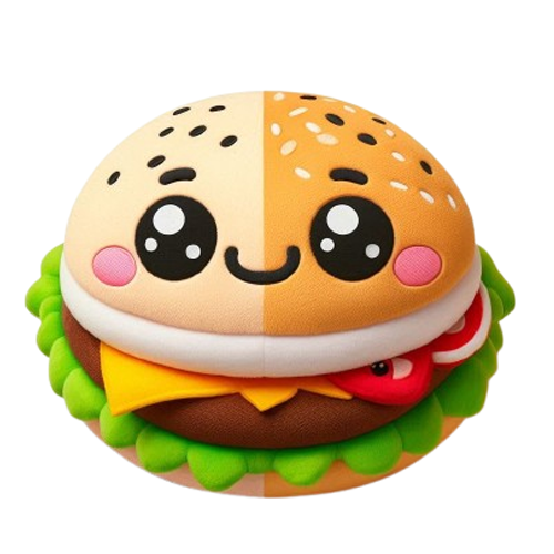 Customized Cartoon Throw Pillow Smiling Mascot Doll Plush Custom Stuffed Hamburger Pillow 7