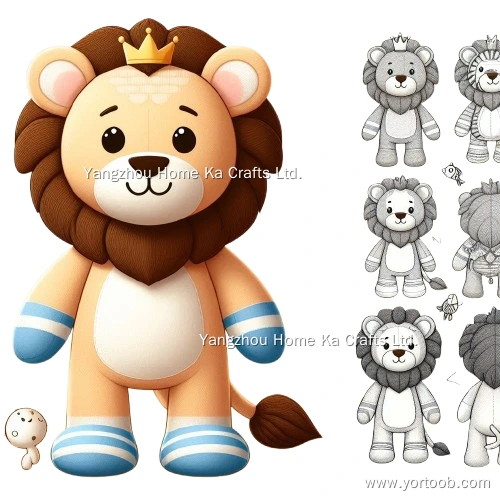 Juguetes de peluche de diseño personalizado, peluche de anime, mascota personalizada, peluche de león. 1