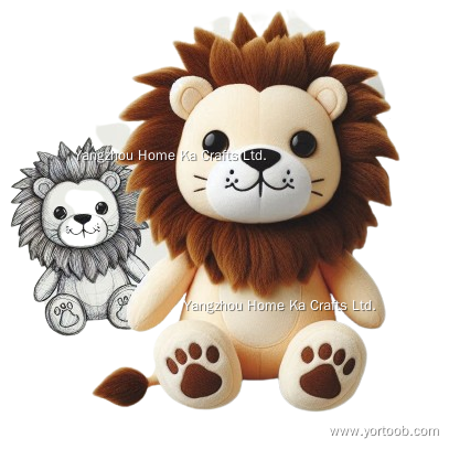 Juguetes de peluche de diseño personalizado, peluche de anime, mascota personalizada, peluche de león. 9