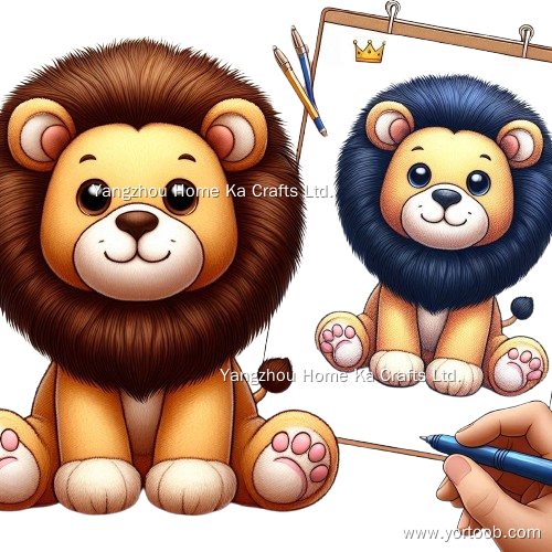 Juguetes de peluche de diseño personalizado, peluche de anime, mascota personalizada, peluche de león. 6