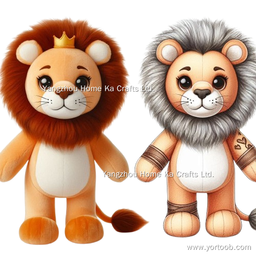 Juguetes de peluche de diseño personalizado, peluche de anime, mascota personalizada, peluche de león. 8