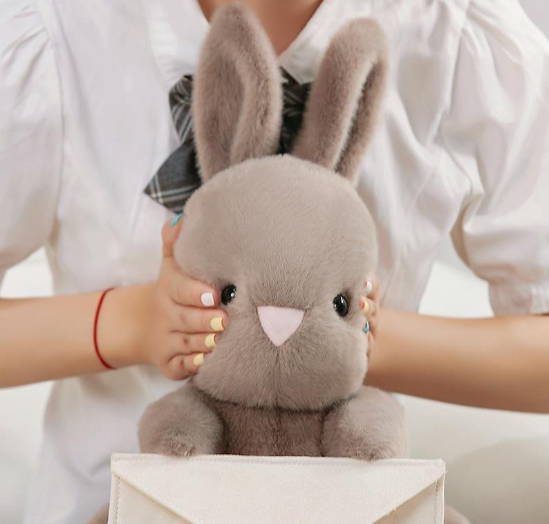 Gray Rabbit With Envelope Bunny Stuffed Animal Toys Plush Doll Baby Kids Gift 12