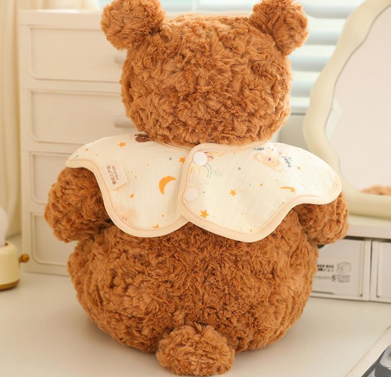 Милый коричневый плюшевый мишка, симпатичная белая кукла-мишка, подарок для детей. 9