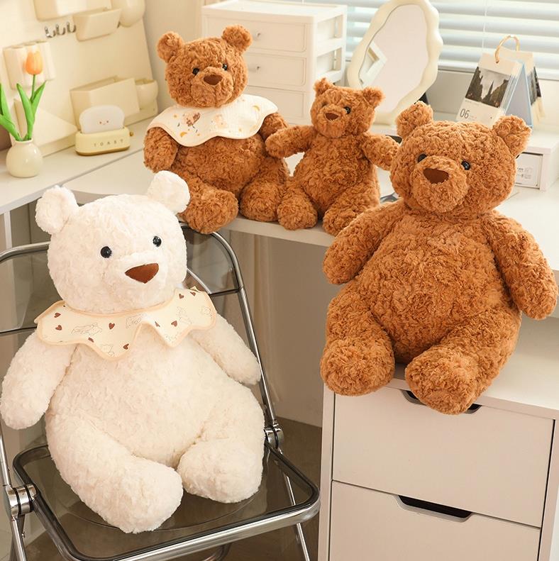 Милый коричневый плюшевый мишка, симпатичная белая кукла-мишка, подарок для детей. 10