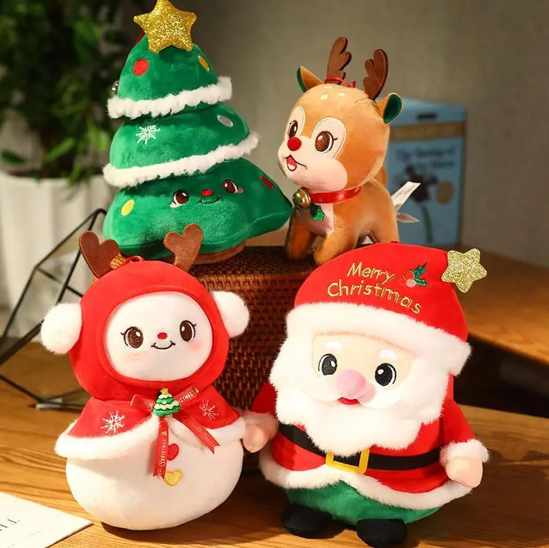 Christmas Plush Toy Cute Christmas Tree Santa Claus Stuffed Holiday Gifts Party Decoration 1
