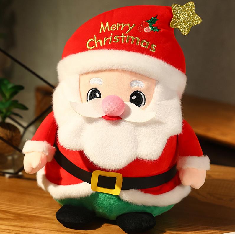Christmas Plush Toy Cute Christmas Tree Santa Claus Stuffed Holiday Gifts Party Decoration 12