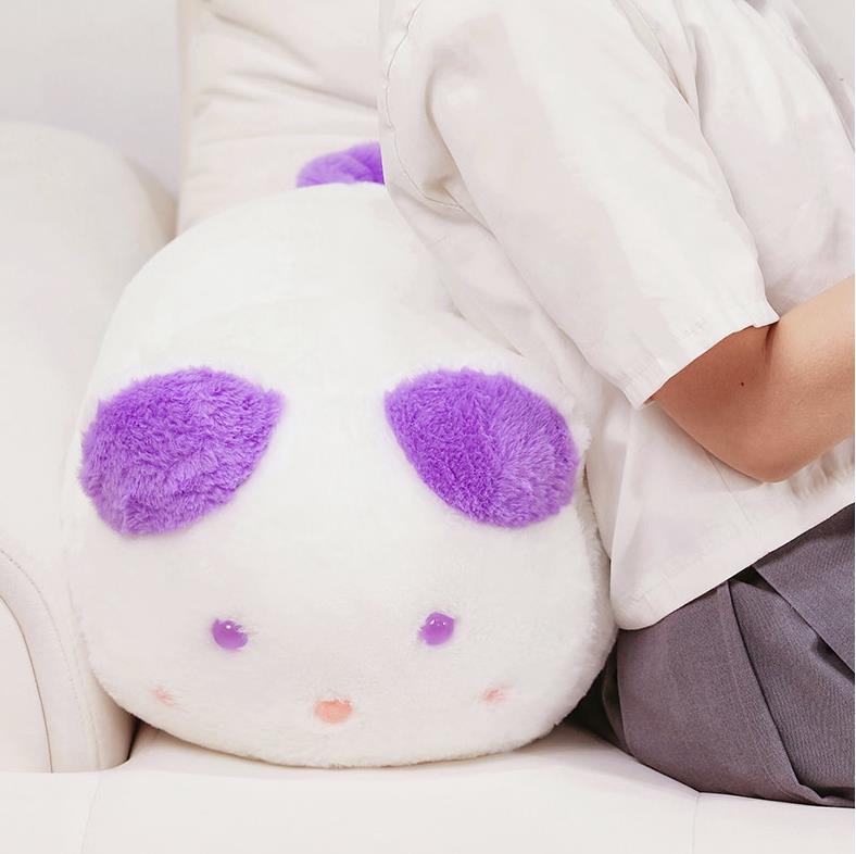 Peluche de gato rosa y morado para niña, cojín decorativo para el hogar 18