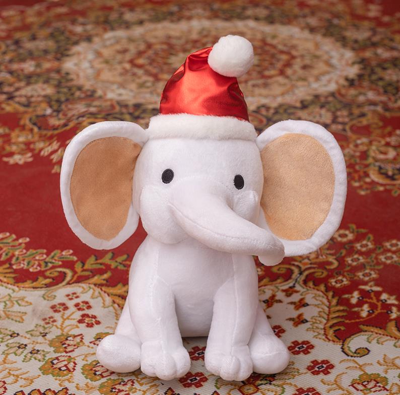Super Cute Chirtsmas Elephant Stuffed Animal Toys Holiday Gift Lovely Elephant Plush Toy Doll 9