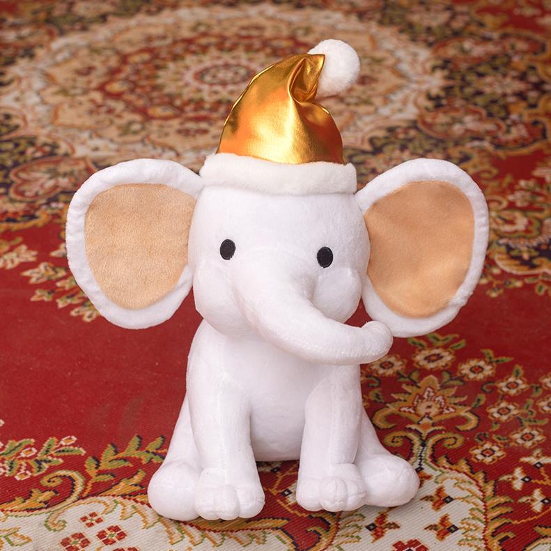 Super Cute Chirtsmas Elephant Stuffed Animal Toys Holiday Gift Lovely Elephant Plush Toy Doll 13