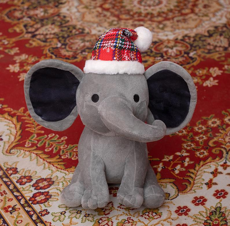 Super Cute Chirtsmas Elephant Stuffed Animal Toys Holiday Gift Lovely Elephant Plush Toy Doll 11