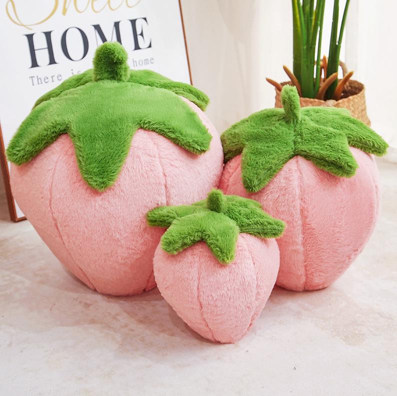 Beautiful Pink Strawberry Plush Toy Cute And Soft Strawberry Stuffed Toys Pillow 10